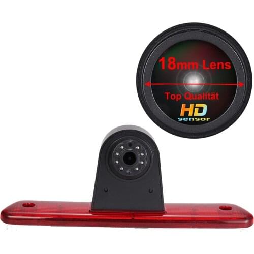 18mm Gals lens HD Car Brake Light Taillight parking backup rear view Camera for Toyota Proace veron Peugeot Expert Traveller VAN