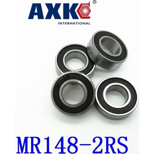 Axk Free Shipping 50 Pcs/lot High Quality Double Rubber Sealing Cover Miniature Deep Groove Ball Bearing Mr148-2rs 8*14*4 Mm