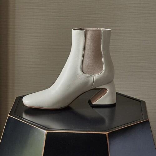 New winter Genuine leather women Fashion boots Cow leather boots Aliens with Womens shoes Size 34-40