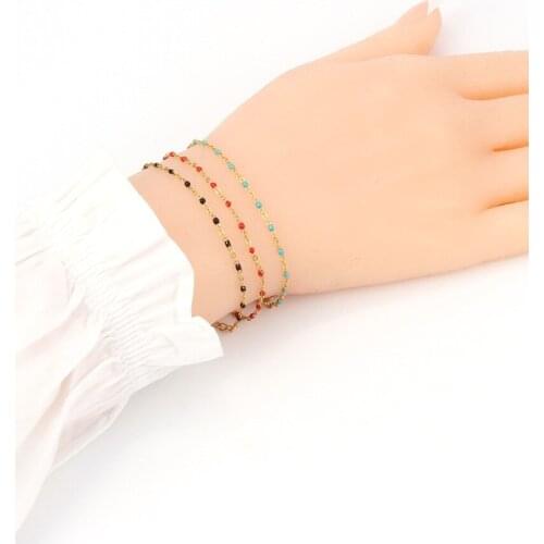 Devils Eye Stainless Steel Rice Bead Bracelet Fashion Ethnic Bracelet Jewelry Accessories Gift
