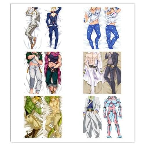 Japanese Anime JoJos Bizarre Adventure Hug Body Pillow Case Costume Cover Dakimakura Cushion Fujoshi BL Male Hugging Body Case