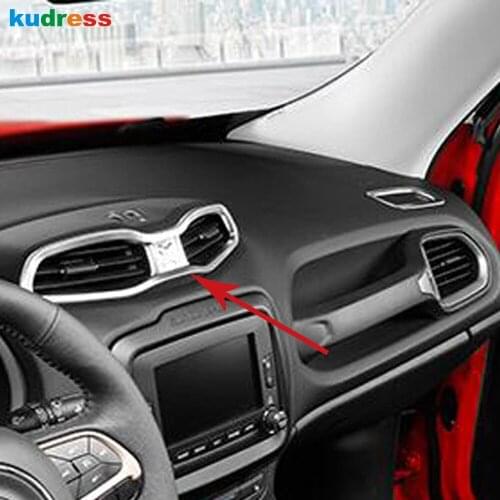 For Jeep Renegade 2014-2019 ABS Matte Car Interior Center Control Air Vent Outlet Decoration Frame Cover Trim Accessories