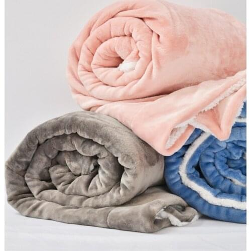 Flannel Blanket Winter Cashmere Blankets Thick Double-layer Wool Throw Blanket Sofa Bed Cover for beds Soft Quilt Bedspread
