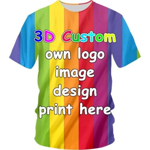 Customized Kids Size T Shirts Summer Tops Children Boy Girl Personalized Custom Picture Tshirt Print 3D T-shirt Baby Casual Tees