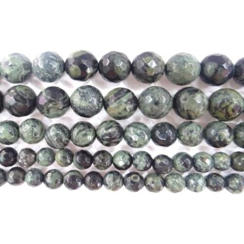 Natural Stone Faceted African Turquoises Gem stone Loose Beads Round Stone Beads 4 6 8 10mm For Jewelry Making DIY Bracelet