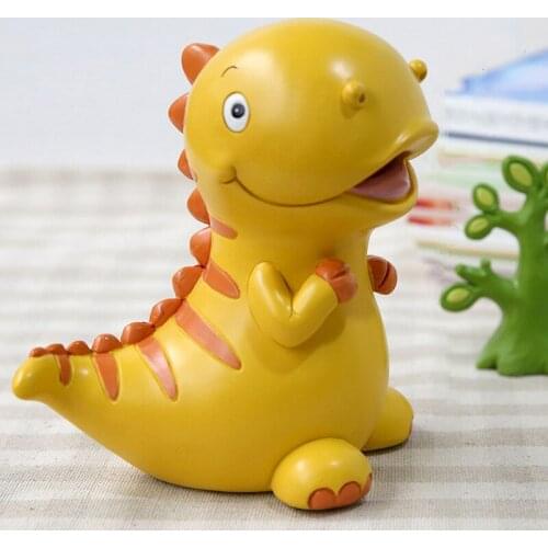Creative Savings Tank Large Dinosaur Resin Ornaments Cartoon Student Savings Tank Home Decoration Gift Piggy Bank Money Box