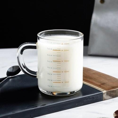 Cartoon Mug Creative Glass Water Milk Tea Coffee Yogurt Mug With Scale Best Cup House Kid Gift Box For Women Lovers Home