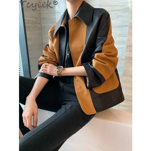 Tcyeek 100% Genuine Leather Jacket Women Spring Autumn 2021 Sheepskin Coat Female Casual Womens Jackets Jaqueta Feminina Gxy44