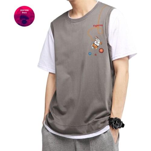 2021 New Mens T Shirts Summer Japan Fashion Harajuku Smiley printed Tops Tees Men Casual Men Clothing Short sleeve T Shirts Men