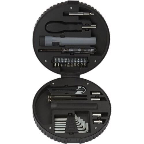 Hardware Tool Set Tire-shaped Tool Set Creative Gift 29pcs Tire-shaped Household Hardware Tool Set Tool Box