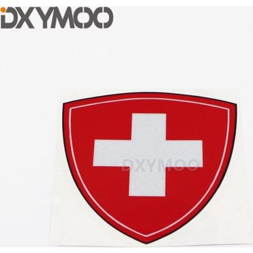 Motorcycle Auto Bike Sticker Auto Truck Window Car Styling Decal for Swiss Switzerland Mens National Ice Hockey