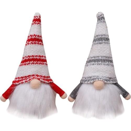 2021 New Christmas Glowing Gnome Desktop Ornaments Cute Elf Soft Doll Home Desk Craftwork