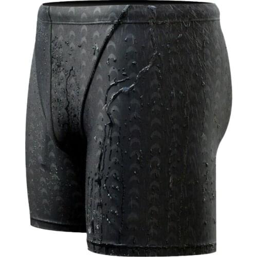 New Professional Men Swimwear Black Swimming Trunks Sharkskin Swim Briefs Swimsuit Competitive Pants Summer Beach Shorts