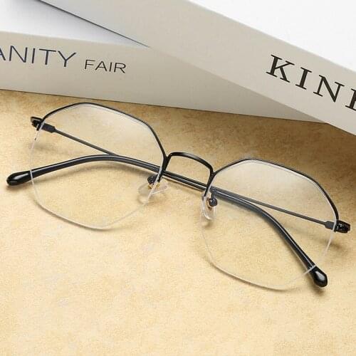 Manufacturer metal fashion half-frame Adult reading glasses fashion unisex high-definition mens reading glasses AB038
