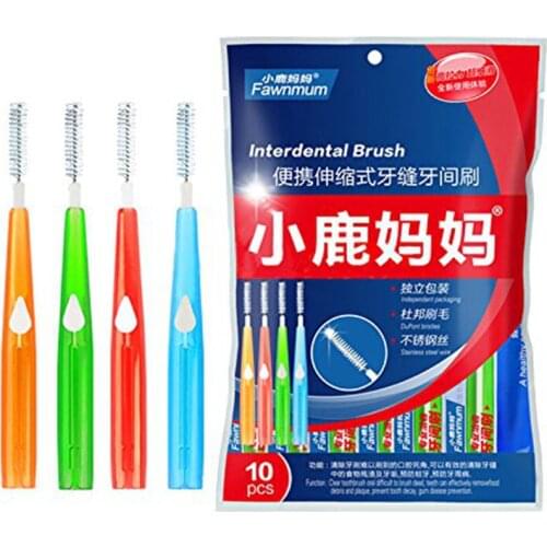 Oral Care Push-pull Interdental Brush Orthodontic Gum Care Individually Packed 10pc/bag Toothbrush Clean Oral Care Toothpick