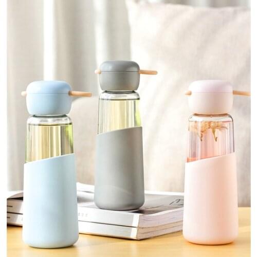 Portable Fashion Sport Water Bottle Simple Summer Fitness Glass Water Bottle Eco Friendly Botellas Para Agua Drinkware Ed50sp