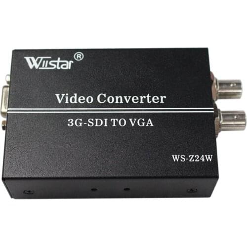 Wiistar SDI TO VGA Converter BNC HD 3G SDI to VGA 1080P+ Audio Scaler Converter SMPTE 425M 424M 292M DH