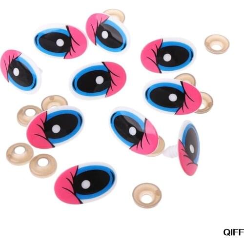 Dropshipping 10pcs Plastic Cartoon Safety Doll Eyes For Toy Bear Dolls Puppet Stuffed Animal Crafts Children DIY With Washers