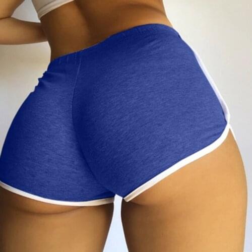 New Women Mid Waist Sport Shorts Slim Fit High Stretchy Short Trousers for Summer Female Ladies Running Exercise
