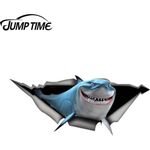 Jump Time 13cm x 5.9cm Bruce Sticker Torn Metal Bumper Decal Funny Car Stickers Window Trunk Animal 3D Car Styling