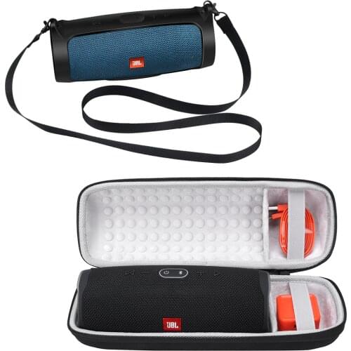 2 in 1 EVA Hard Carry Zipper Storage Bag Box+ Soft Silicone Case Cover For JBL Charge 4 Bluetooth Speaker For JBL Charge4 Column
