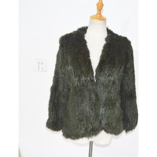 2019 Winter Fashionable Australia Winter Fur Coat SJ412 Real Rabbit Fur Coat Nature Top Fur Overcoat