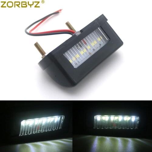 ZORBYZ Motorcycle Black LED License Plate Mount Holder Bracket TailLight For Honda Yamaha ATV