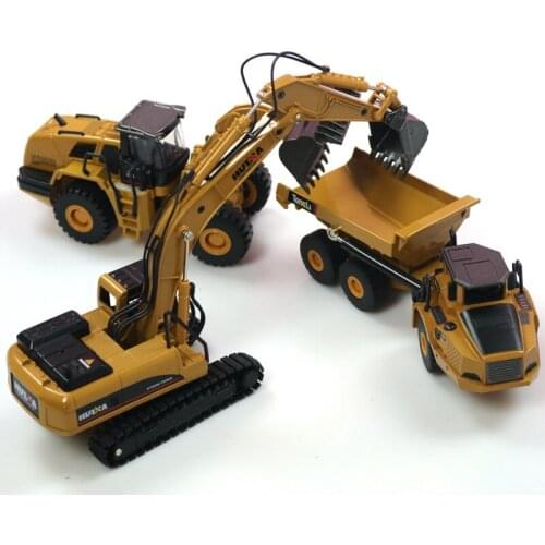 1:50 dump truck excavator Wheel Loader Diecast Metal Model Construction Vehicle Toys for Boys Birthday Gift Car Collection