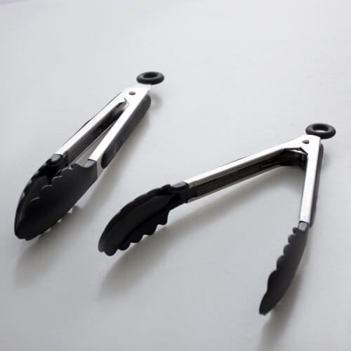 1pc Heat-Resistant Food Tong Creative Non-Slip Nylon Bread Tong Serving Tong Kitchen Tools BBQ Tools Accessories