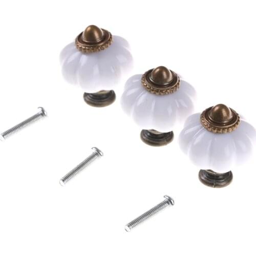 New 1PC High grade Metal Plastic Vintage Style Door Knobs Cabinet Drawer Cupboard Kitchen Pull Handle Durable With Screw