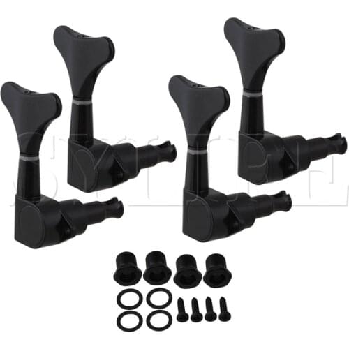 4 String Black Machine Heads 4R For Bass Guitar-Bass Tuners