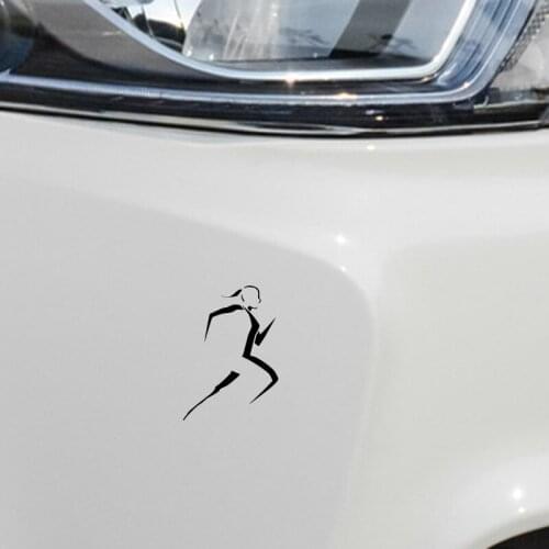 9.2*13CM Funny Girl Decal Running Jogging Triathlon Silhouette Car Sticker High Quality Vinyl C12-0655