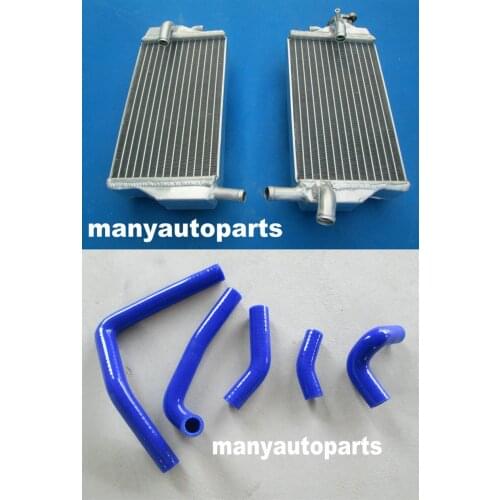 Aluminum radiator + BLUE HOSE FOR Honda CR250 CR250R CR 250R 2002 2004 2003 02 03 04
