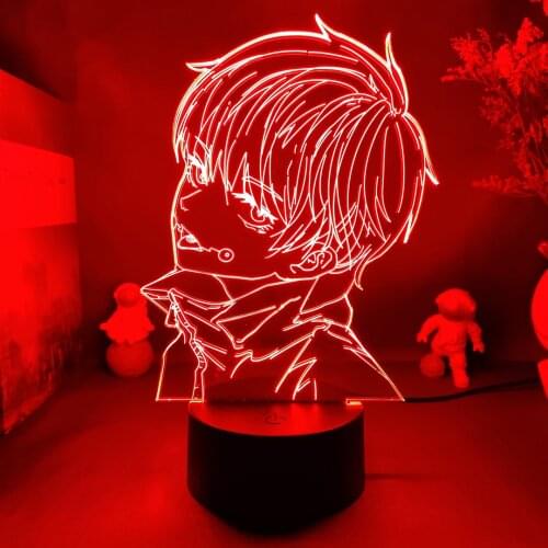 Inumaki Toge 3D Anime Figurine Night Light Novelty Acrylic Upward Lighting Jujutsu Kaisen LED Holiday Atmosphere Otaku Gift Lamp
