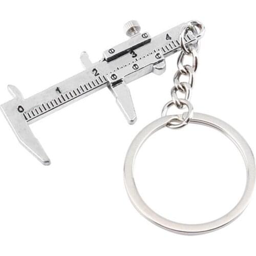 Keyring High Quality Metal Keychains Pendant Fashion Interior Accessories Rings Vernier Key Car-styling Caliper Car Jewelry J9X1