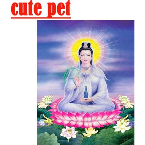 Diy Avalokitesvara Bodhisattva Decorative painting artworkdiamond painting square drill round diamond Mosaic embroideryWallpaper