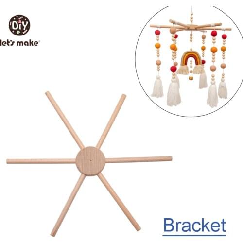 Lets Make Wooden Bracket 1pc Children Music Bed Bell Bracket Accessories Room Decoration Mobile Bed Bell Bracket Beech Wood