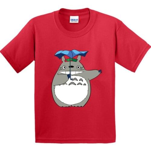 Kids Cute Totoro Printed Cartoon Design 100% Cotton T Shirt Boys/Girls Short Sleeve Tops Children Cute T-Shirt,GKT057