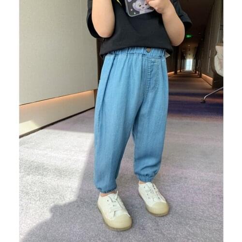 Kids Summer Clothes Boys Trousers Fashion Children Loose Anti-mosquito Pants Girls Blue Harem Pants Toddler Girls Trousers