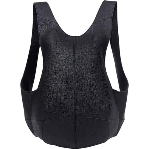 Anti-theft Backpack Travel Leather High Quality Rucksack School Bag for Women Men Creativity Solid Bagpack Back Pack