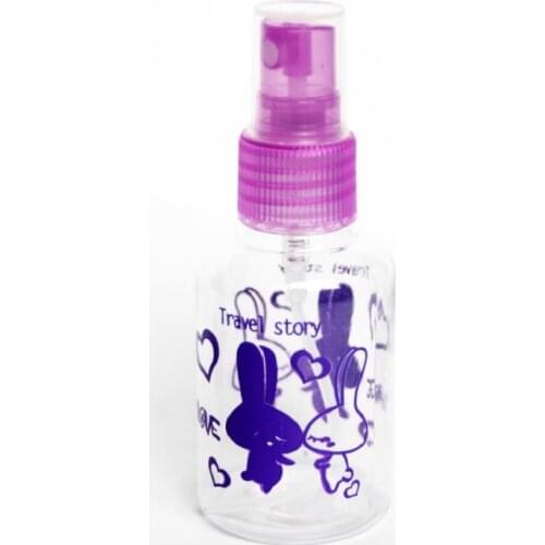 2pcs/1pc Portable 50ml Print Liquid Dispenser Foam Bottles Plastic Perfume Atomizer Empty Mist Spray Bottle Styling Accessories