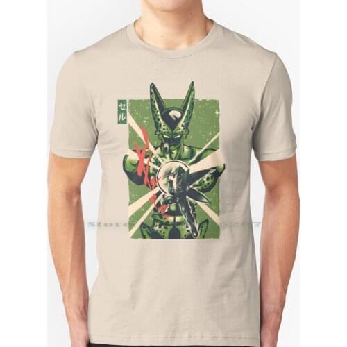 Cell Retoro T Shirt 100% Pure Cotton Cell Dbz Cell Cell Frieza Dbz Z Super Z Dragon Dbz Super Son Super Anime Anime Dbz Dbz