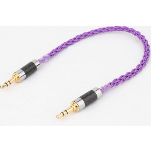 Hi-end OCC Silver Plated 3.5mm TRRS Balanced Male to 3.5mm Balanced Male Audio Adapter Cable 3.5 mm to 3.5mm TRRS Balance Cable