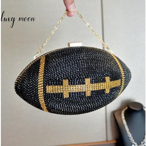 Crystal Rhinestone Evening Clutch Bag Black Gold Bridal Clutch Purse and Handbag Luxury Wedding Crossbody Bag for Women ZD2100