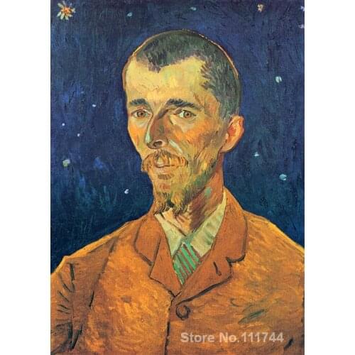 Oil reproduction Portrait of Eugene Boch by Vincent Van Gogh Canvas Painting Hand painted High quality