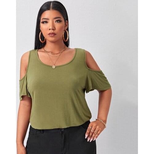Summer Blouses Women Tops Hollow Out Short Sleeve Loose Soft Casual Shirts 2XL To 7XL Plus Size Casual Blusas De Mujer T2493
