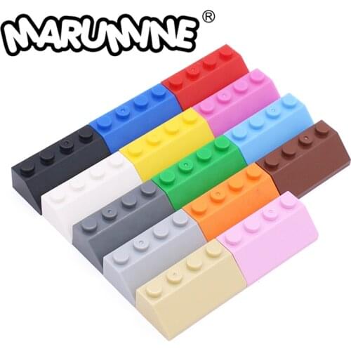 Marumine 2x4 Slope Brick Pieces 3037 Classic Creator MOC Building Blocks Assembleable Parts Compatible Educational DIY Toy