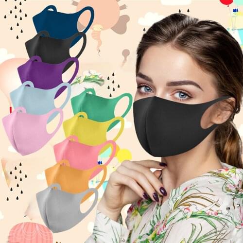 10-50pcs Adult Ski Fasemask Ice Silk Reusable Washable Printed Facemask Fashion Decoration For Face Mascarillas Halloween