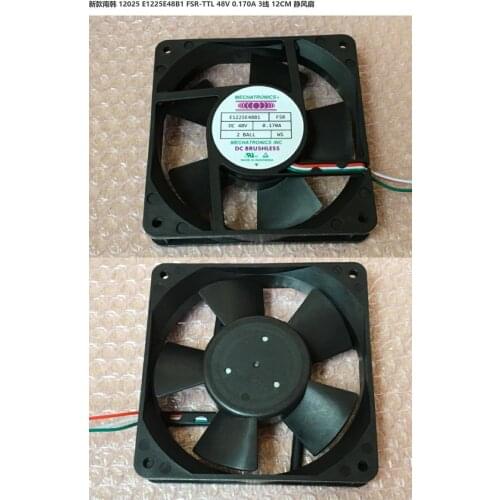MECHATRONICS E1225E48B1 FSR DC 48V 0.170A 120x120x25mm 3-Wire Server Cooling Fan