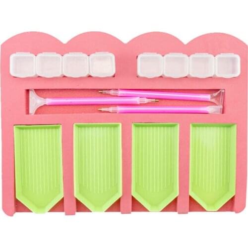 Multifunctional Painting Tool Storage Tray, Diamond Painting DIY Handmade 4 Grid Diamond Tray Rack Accessories Suppliers